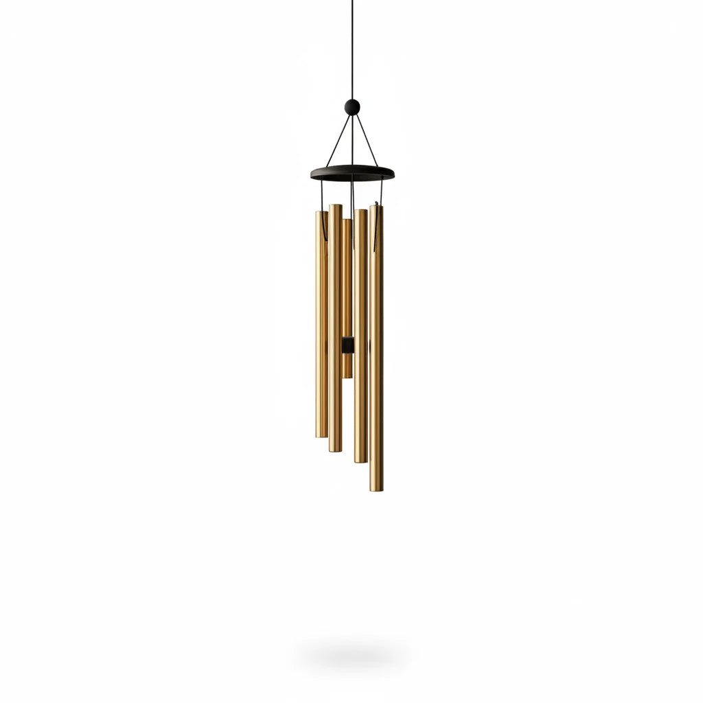Brushed Steel Wind Chime with Soft Tone