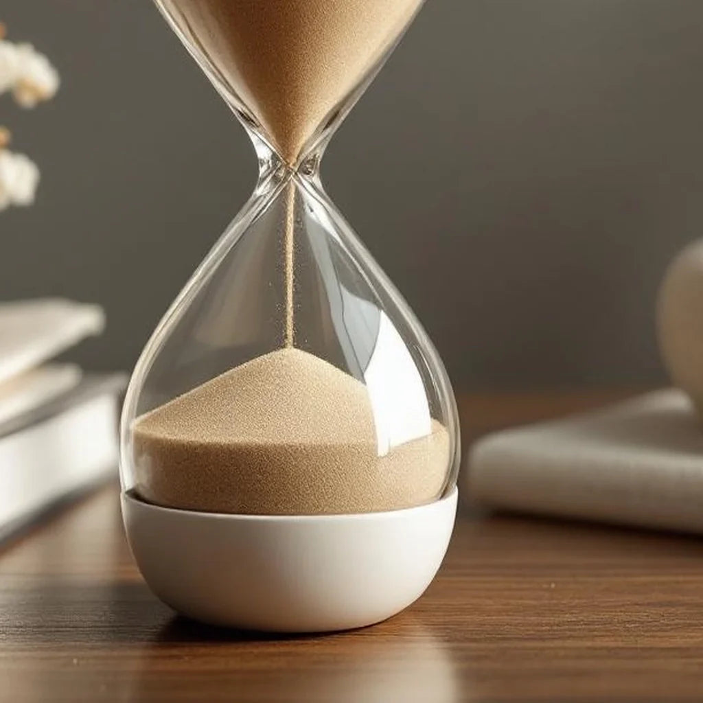 Ceramic Hourglass with Sand-Tone Fill