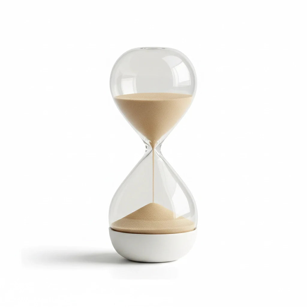 Ceramic Hourglass with Sand-Tone Fill