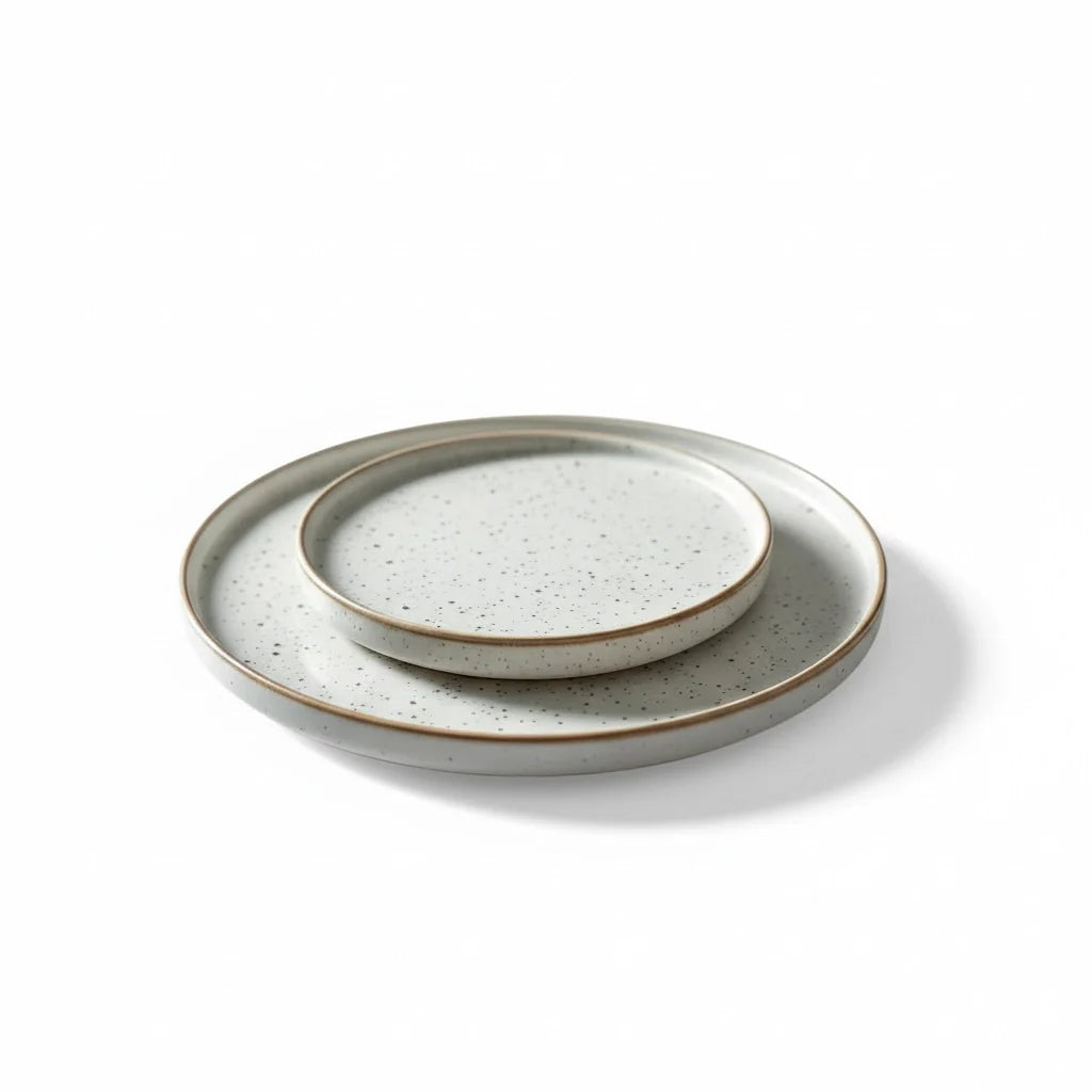 Ceramic Serving Platter with Speckled Glaze