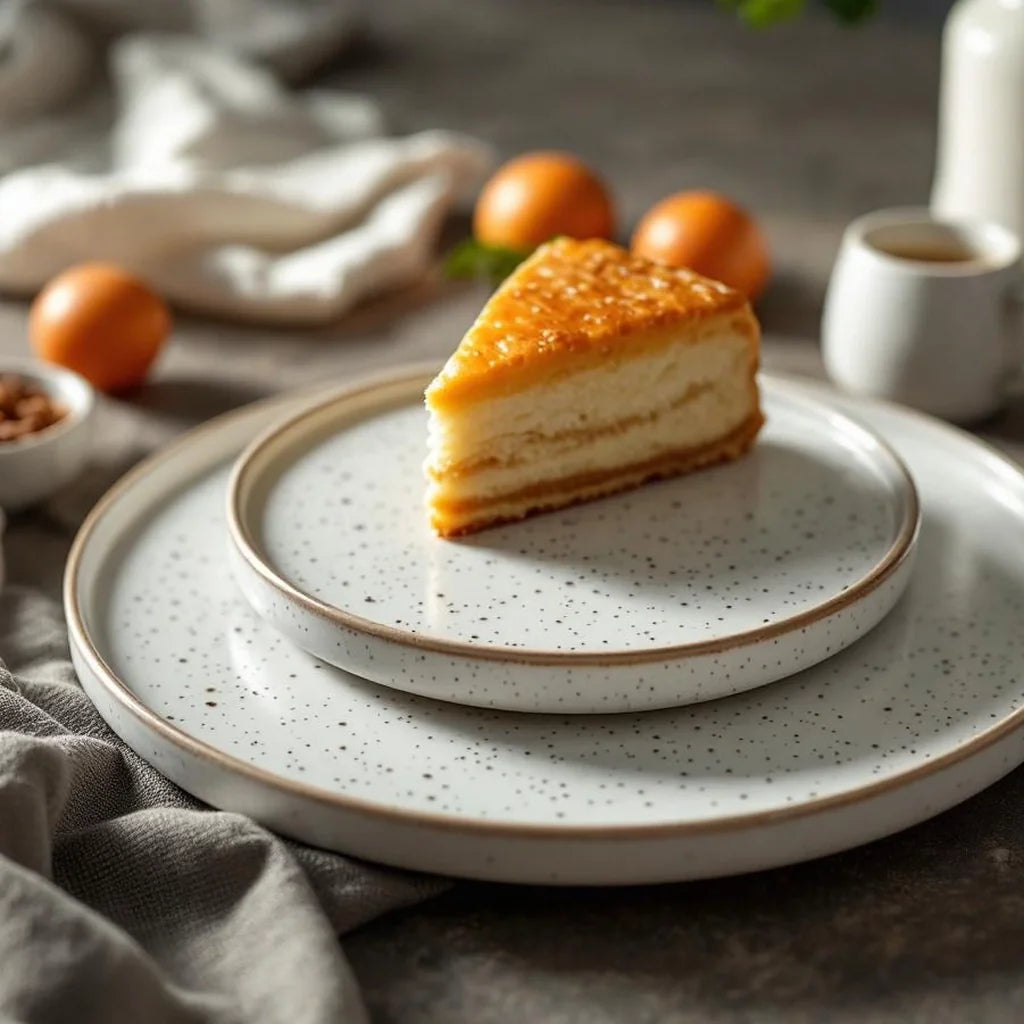 Ceramic Serving Platter with Speckled Glaze