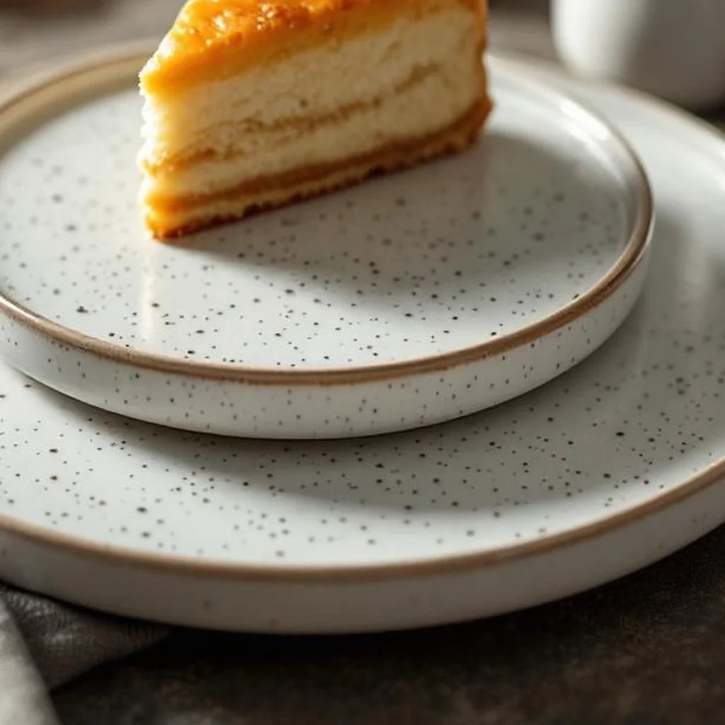 Ceramic Serving Platter with Speckled Glaze