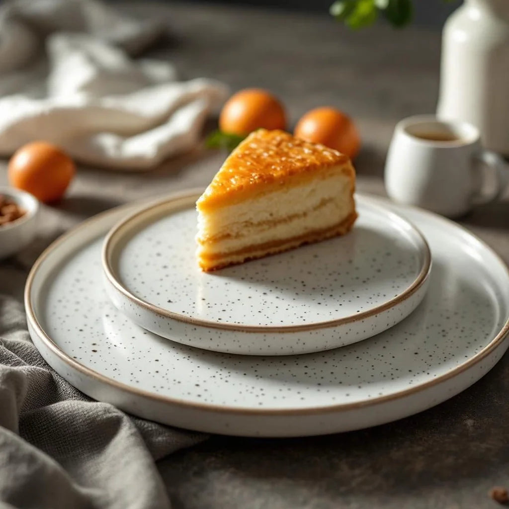 Ceramic Serving Platter with Speckled Glaze
