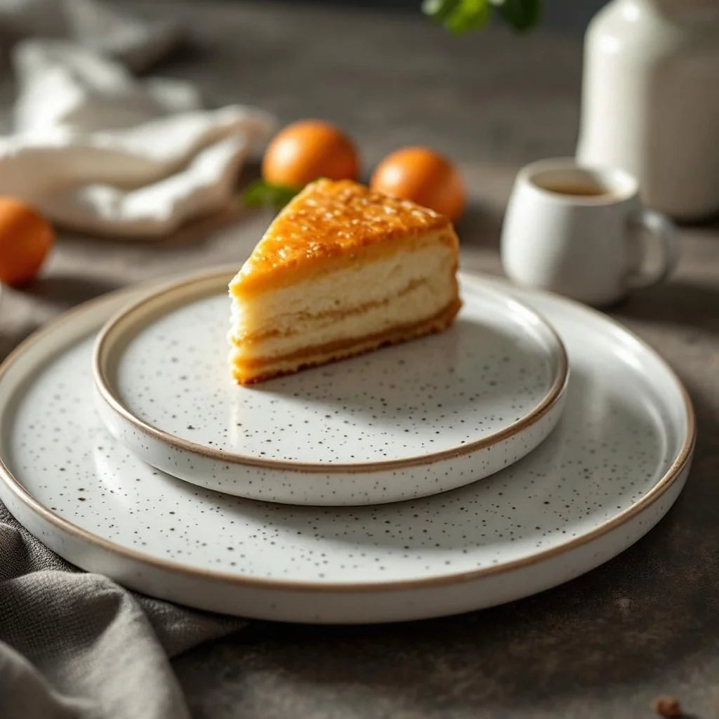 Ceramic Serving Platter with Speckled Glaze