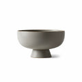 Decorative Stoneware Bowl with Pedestal Base