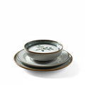 Hand-Painted Stoneware Dinner Plate Set (4-Piece)