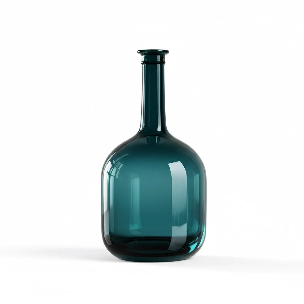 Handblown-Style Glass Decorative Bottle
