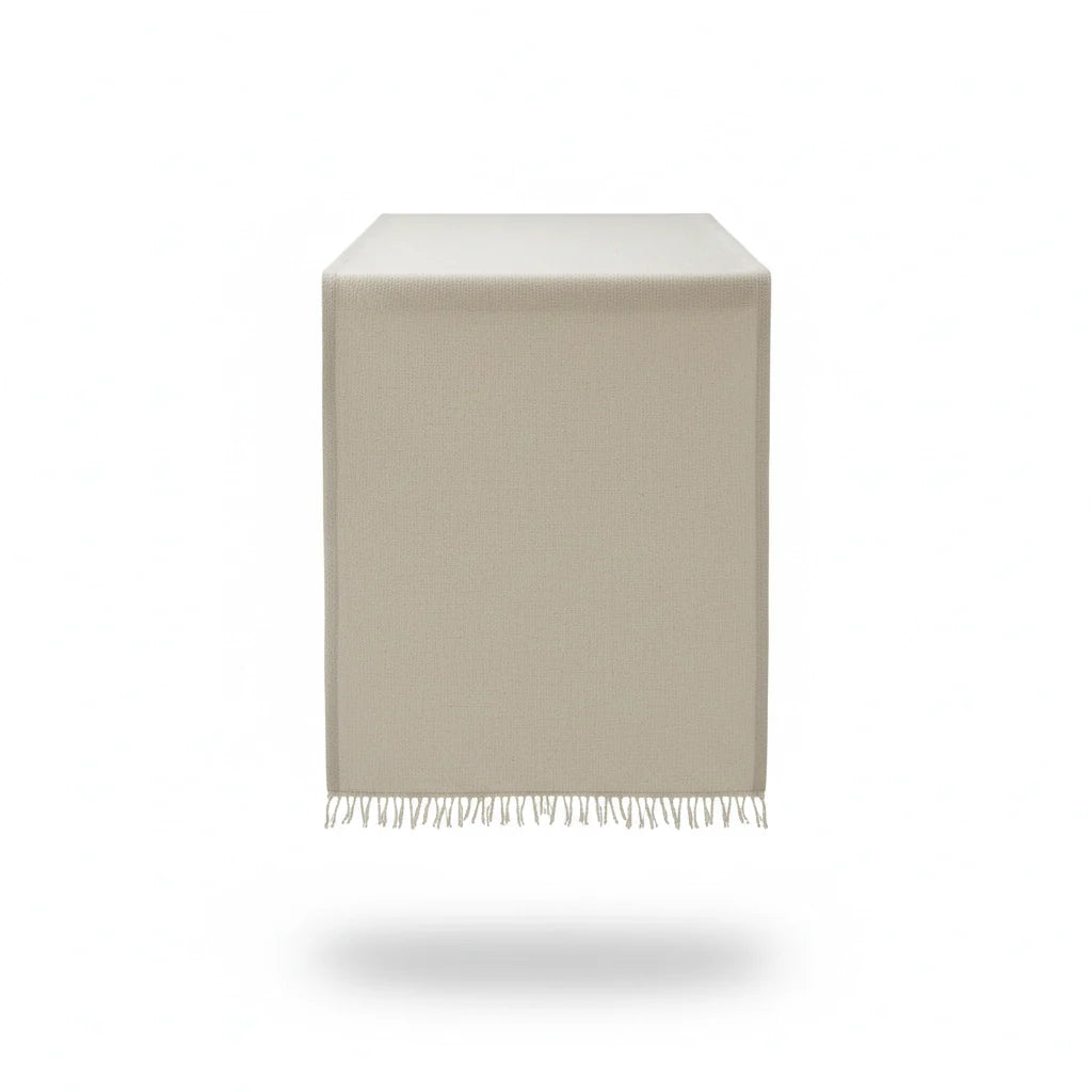 Linen-Blend Table Runner in Oat