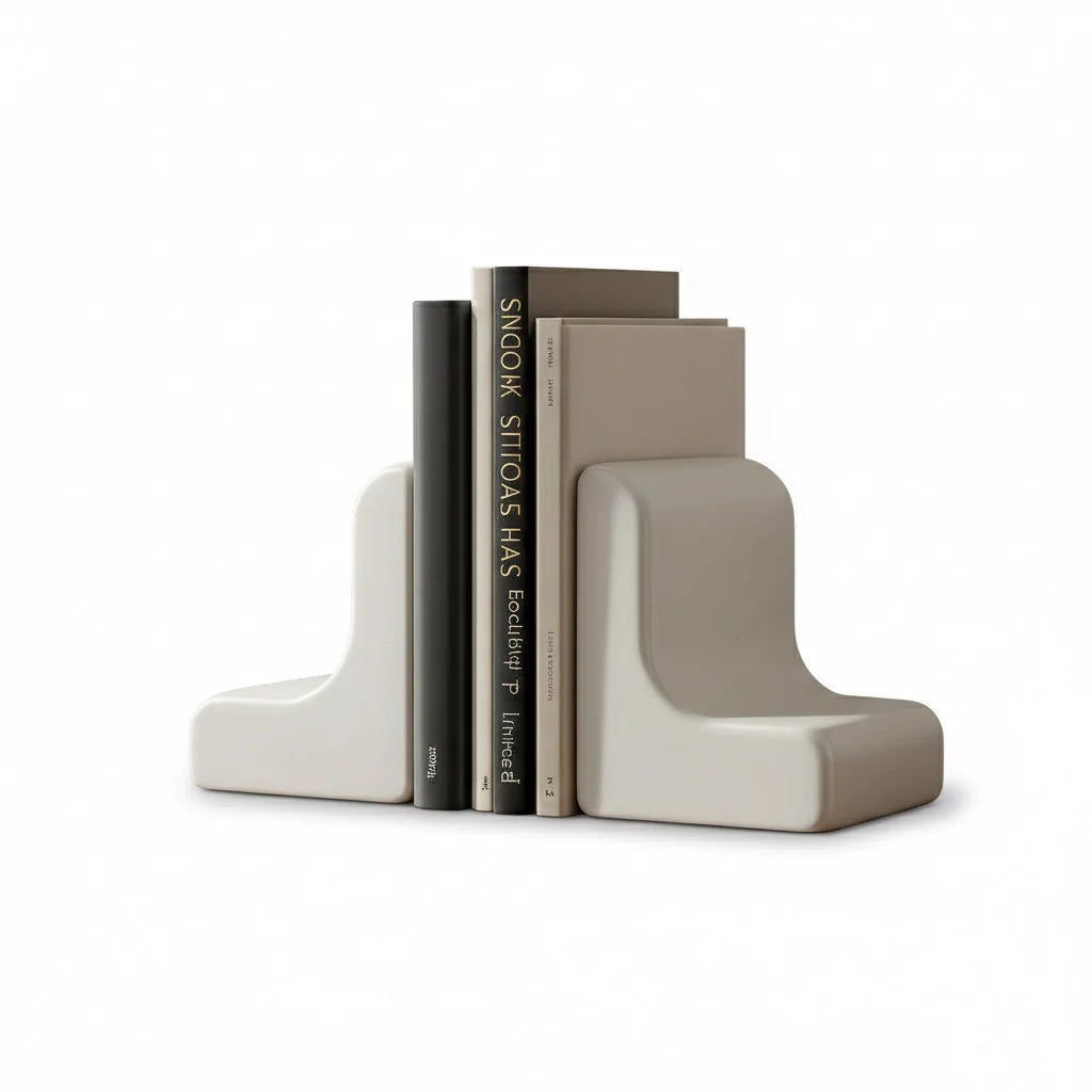 Minimalist Ceramic Bookends (Set of 2)