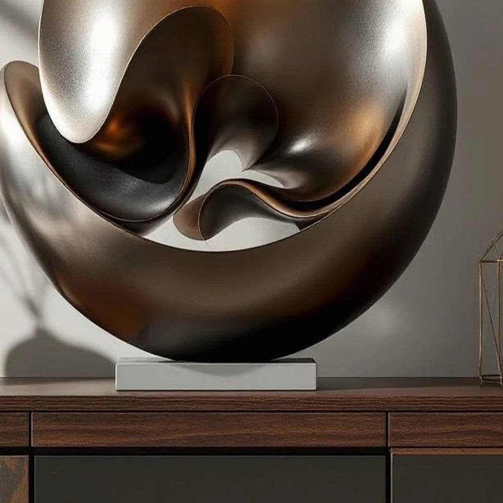 Oversized Hand-Forged Metal Sculpture Accent