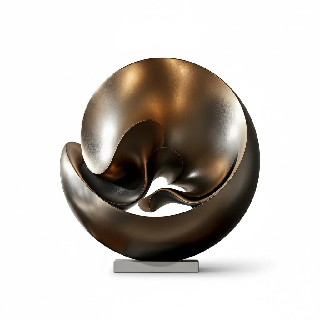 Oversized Hand-Forged Metal Sculpture Accent