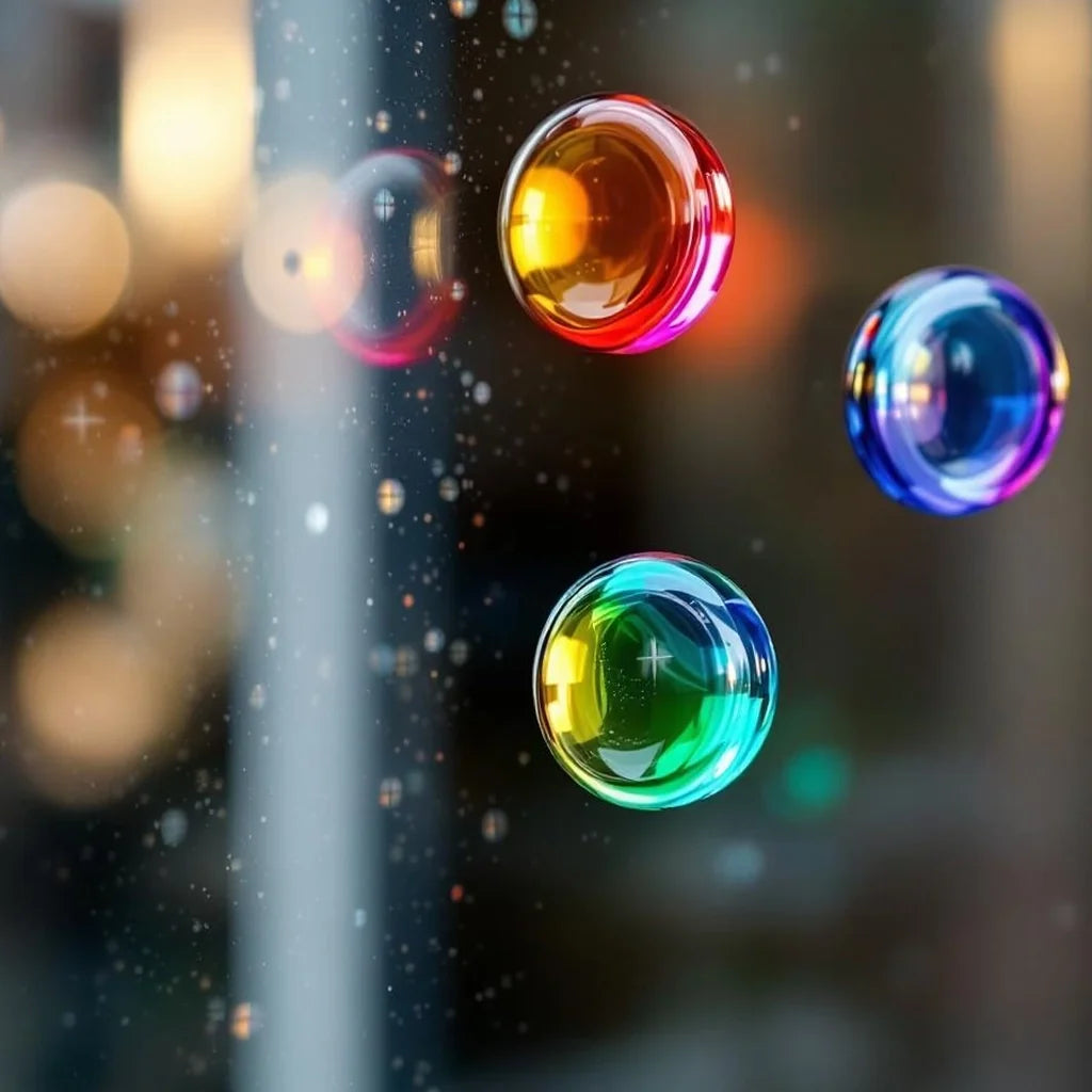 Rainbow Glass Window Magnet Set (6-Piece)