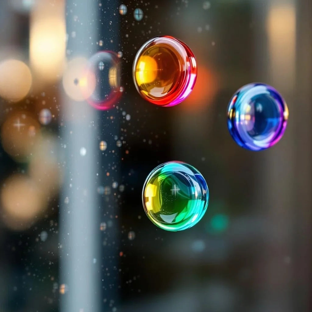 Rainbow Glass Window Magnet Set (6-Piece)