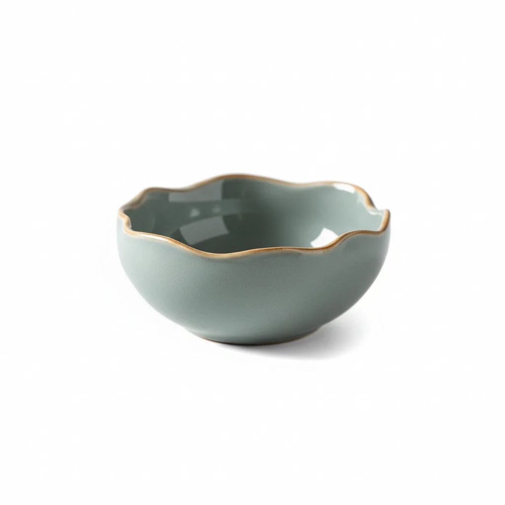 Ripple-Edge Ceramic Trinket Bowl