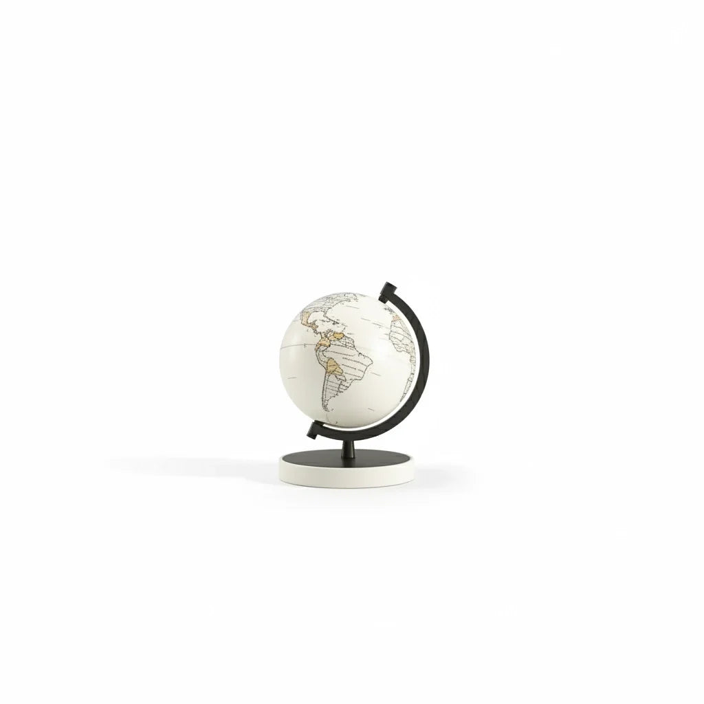 Small Globe Paperweight in Matte Ivory